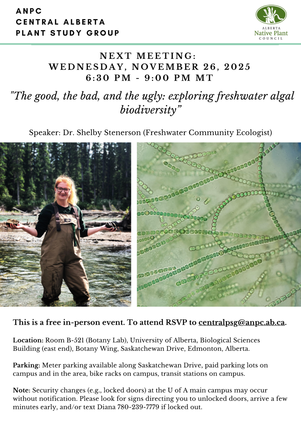 November 26th 2025 – Central Alberta Plant Study Group