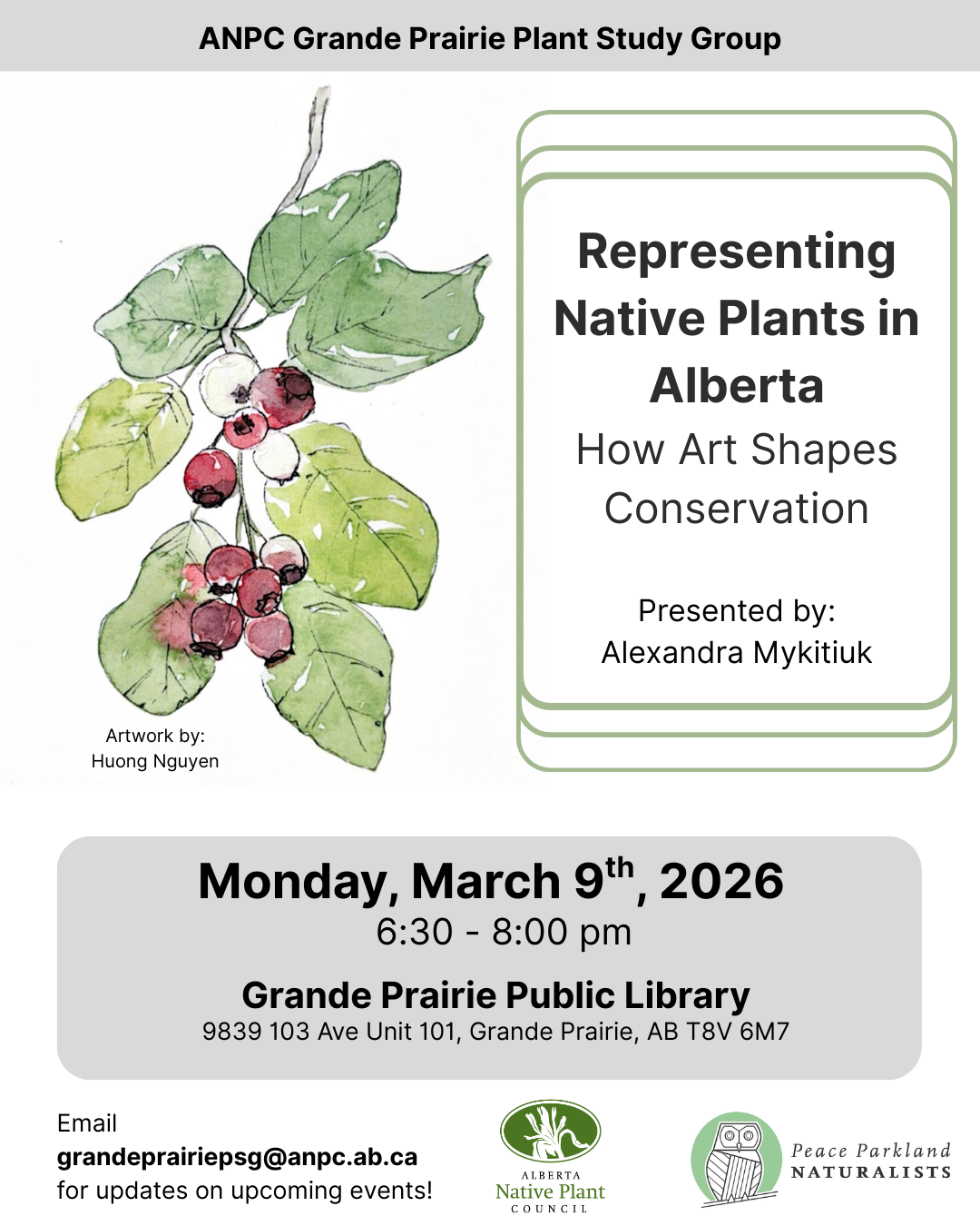 March 9, 2026 – Grande Prairie Plant Study Group