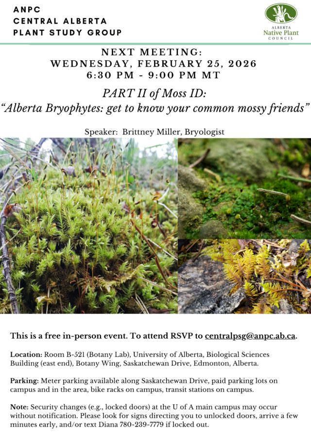 February 25th, 2026 – Central Alberta Plant Study Group